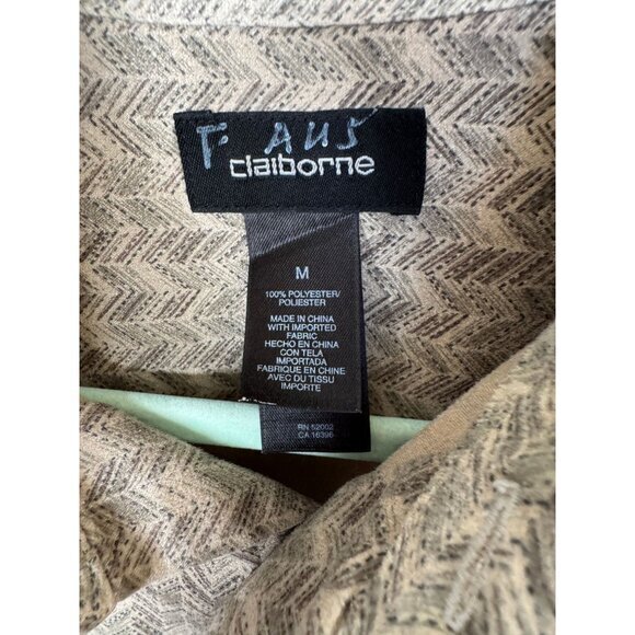 Vintage Claiborne Men's‎ Tan/Brown Shirt - Picture 3 of 7